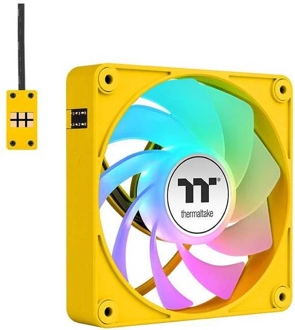 Geltonas Thermaltake CT120 EX ventiliatorius su ARGB apšvietimu