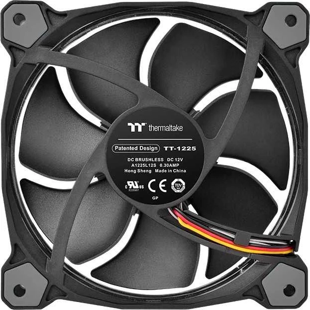 THERMALTAKE Riing 12 LED RGB 3er rinkinys didelio našumo važiuoklės ventiliatorius 3 dalys 120x120x25mm RGB LED Triukšmas 18,7 dBA su LNC