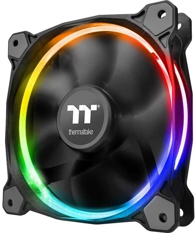 THERMALTAKE Riing 12 LED RGB 3er rinkinys didelio našumo važiuoklės ventiliatorius 3 dalys 120x120x25mm RGB LED Triukšmas 18,7 dBA su LNC