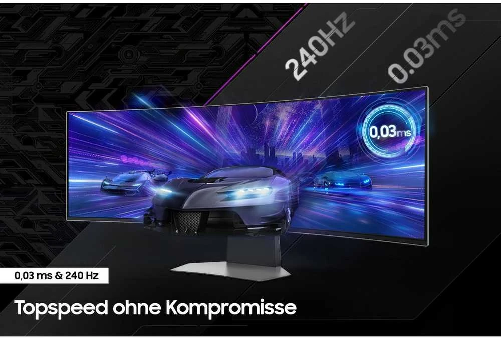 Monitorius - Samsung Odyssey OLED G9 49-Colių Dual QHD 240Hz Lenktas Juodas