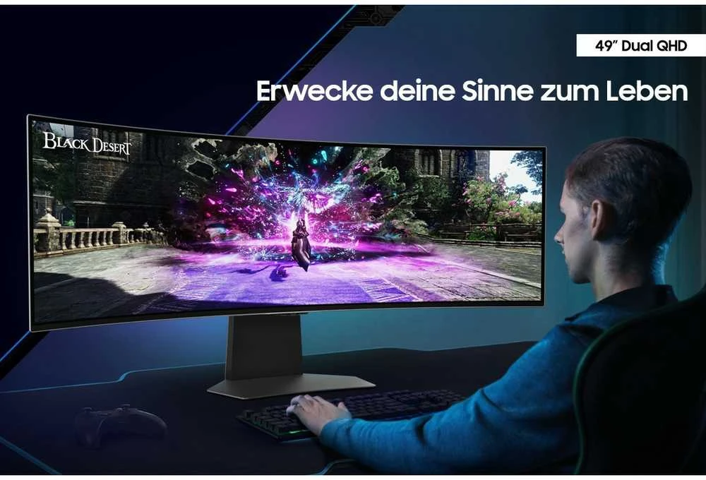 Monitorius - Samsung Odyssey OLED G9 49-Colių Dual QHD 240Hz Lenktas Juodas