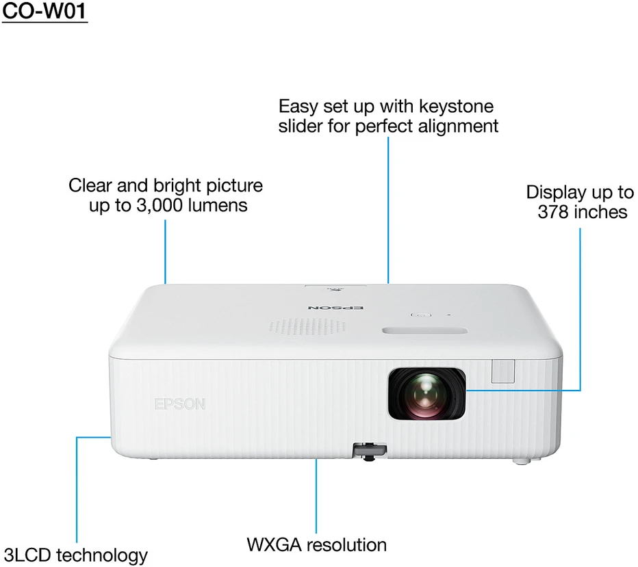 EPSON CO-W01 Projektorius 3LCD WXGA 3000lm