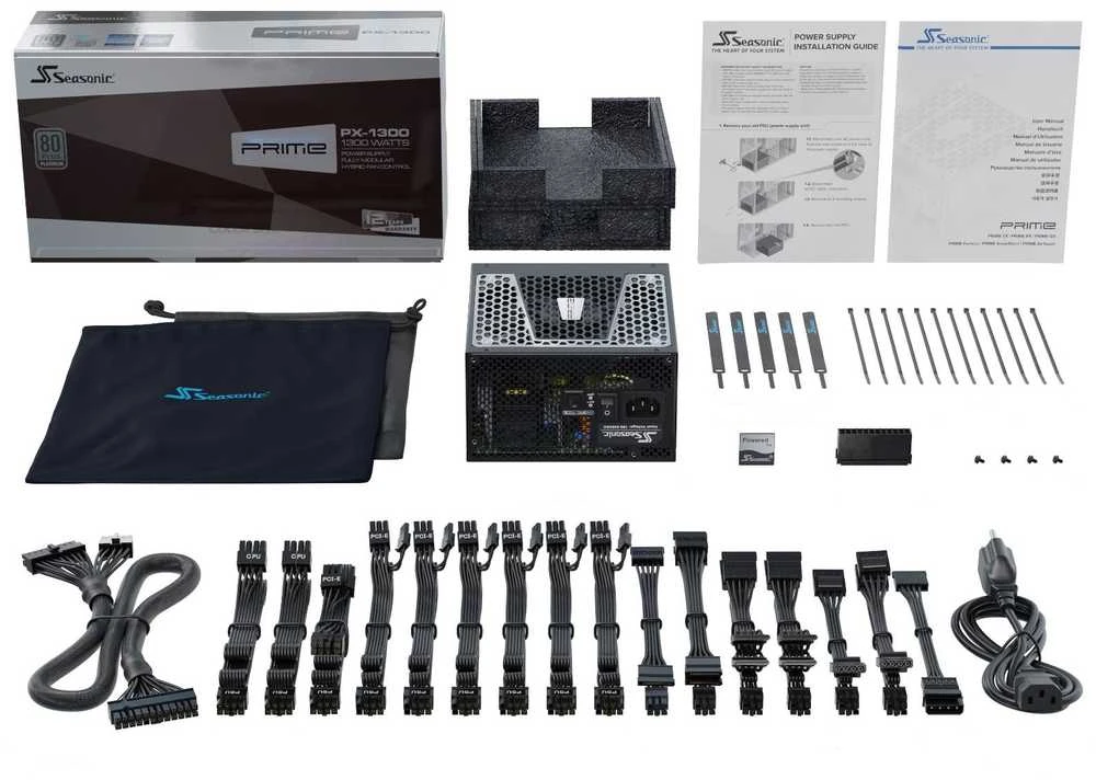 „Seasonic Prime TX-1300“, 80 PLUS Titanium maitinimo blokas, modulinis, ATX 3.1, PCIe 5.1 × 1300 vatų