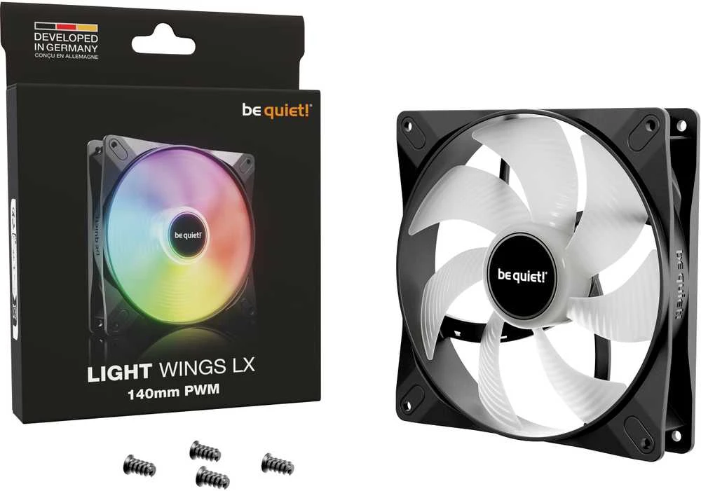 Be quiet! LIGHT WINGS LX 140mm ventiliatorius su pakuote