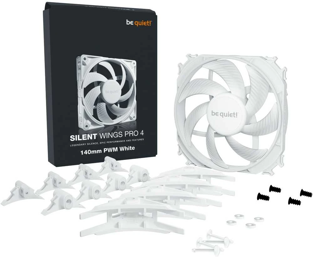 be quiet! Silent Wings Pro 4 140mm ventiliatorius su priedais