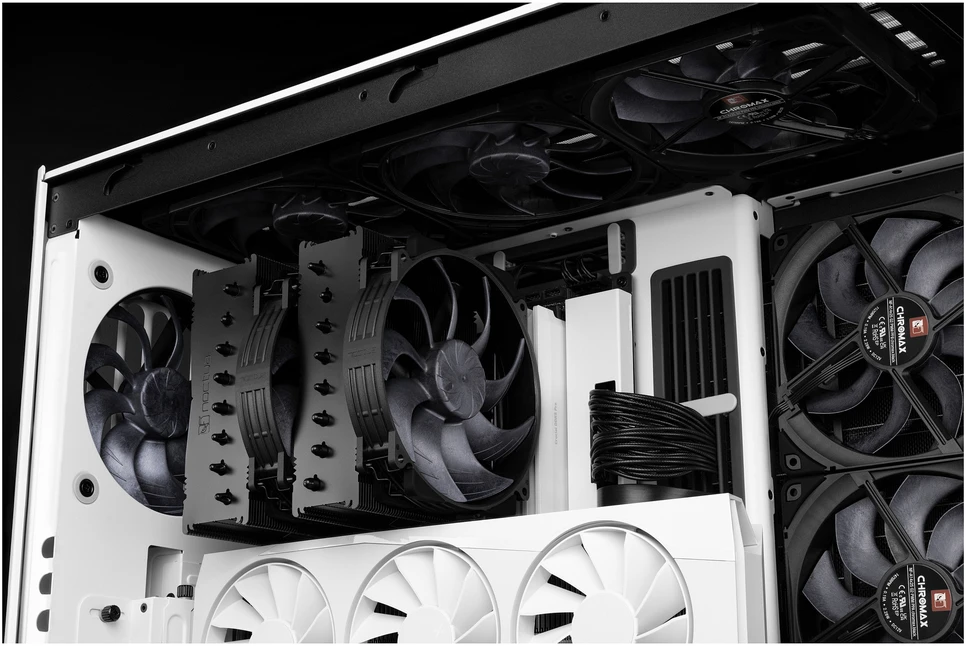 Noctua NF-A14X25r G2 PWM Sx2-PP chromax.juodas fan, LCP – juodas, 140mm, 2-pack