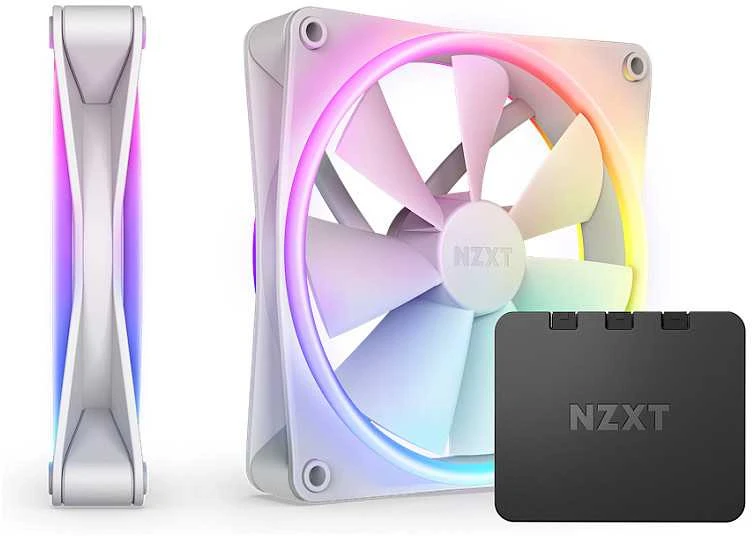 „Wentylator Nzxt F140 RGB DUO 2-pack + Hub“ (RF-D14DF-W1)