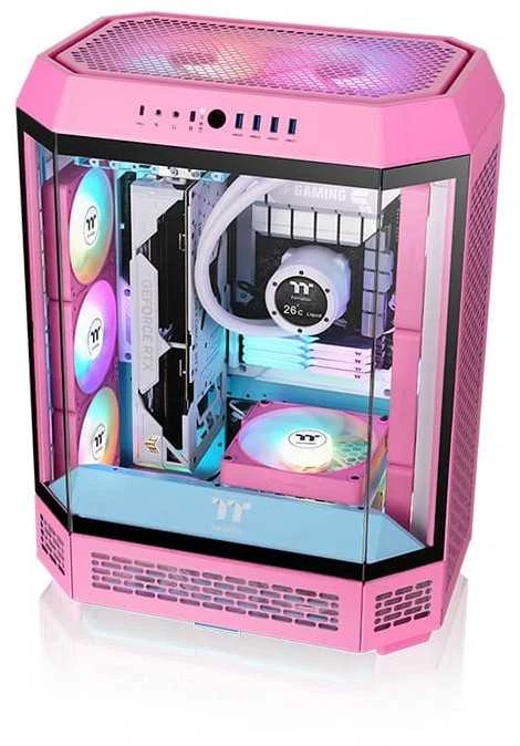 Thermaltake CT140 EX ARGB Sync kompiuterio aušinimo ventiliatorius burbulas rožinis 3 vnt.