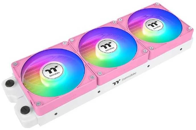 Thermaltake CT140 EX ARGB Sync kompiuterio aušinimo ventiliatorius burbulas rožinis 3 vnt.