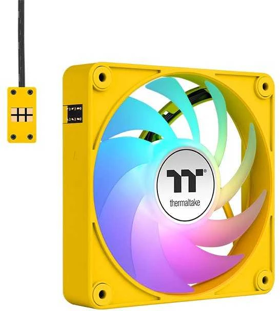 Geltonas Thermaltake CT140 EX ventiliatorius su magnetine jungtimi