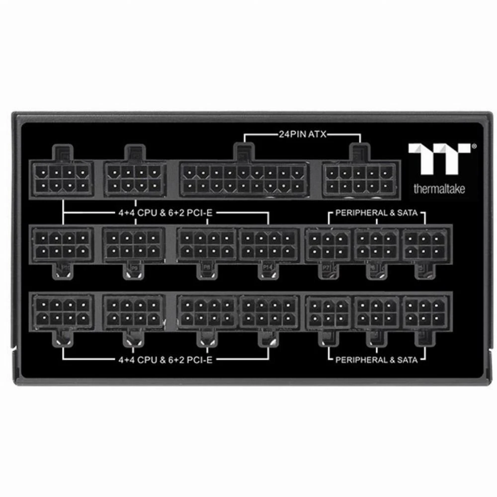 Thermaltake PS-TPD-1550FNFATE-1 maitinimo blokas 1550 W 24 kontaktų ATX ATX Juodas