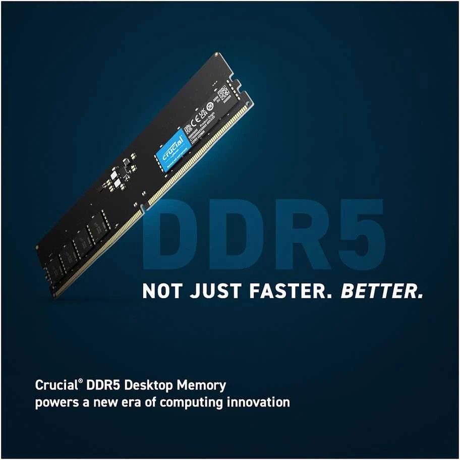RAM 16 GB Crucial DIMM 5600 (2x 8 GB) Dual-Kit (juodas, CT2K8G56C46U5, INTEL XMP, AMD EXPO)