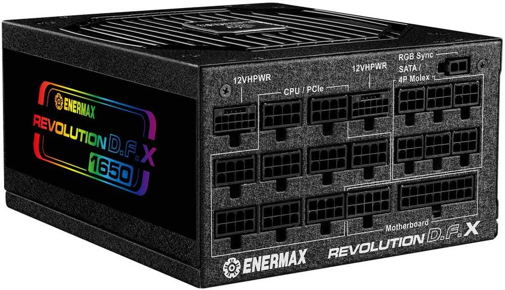 1650W Enermax Revolution D.F.X ERT1650EWT 80+ Gold Kabelmanagement