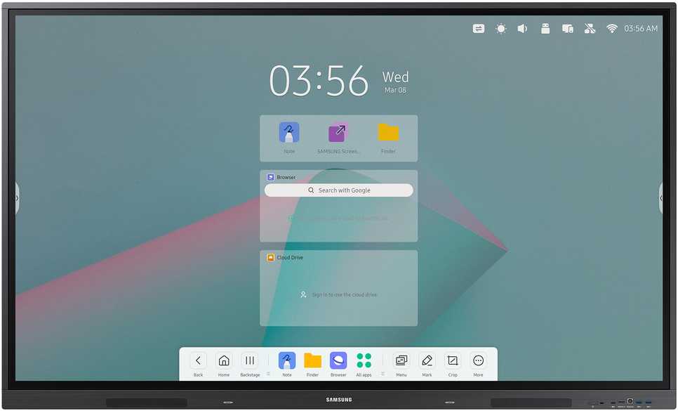 Monitorius SAMSUNG 65" WA65C INTERAKTYVUS ANDROID EKRANAS UHD 16/7