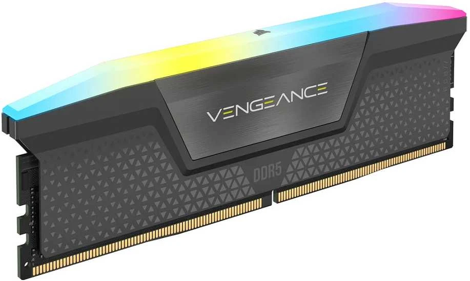 Corsair Vengeance DDR5 RGB atminties modulis su spalvotu apšvietimu