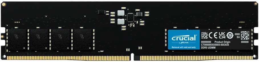 „Crucial Pro“ DDR5 RAM atminties modulis iš šono