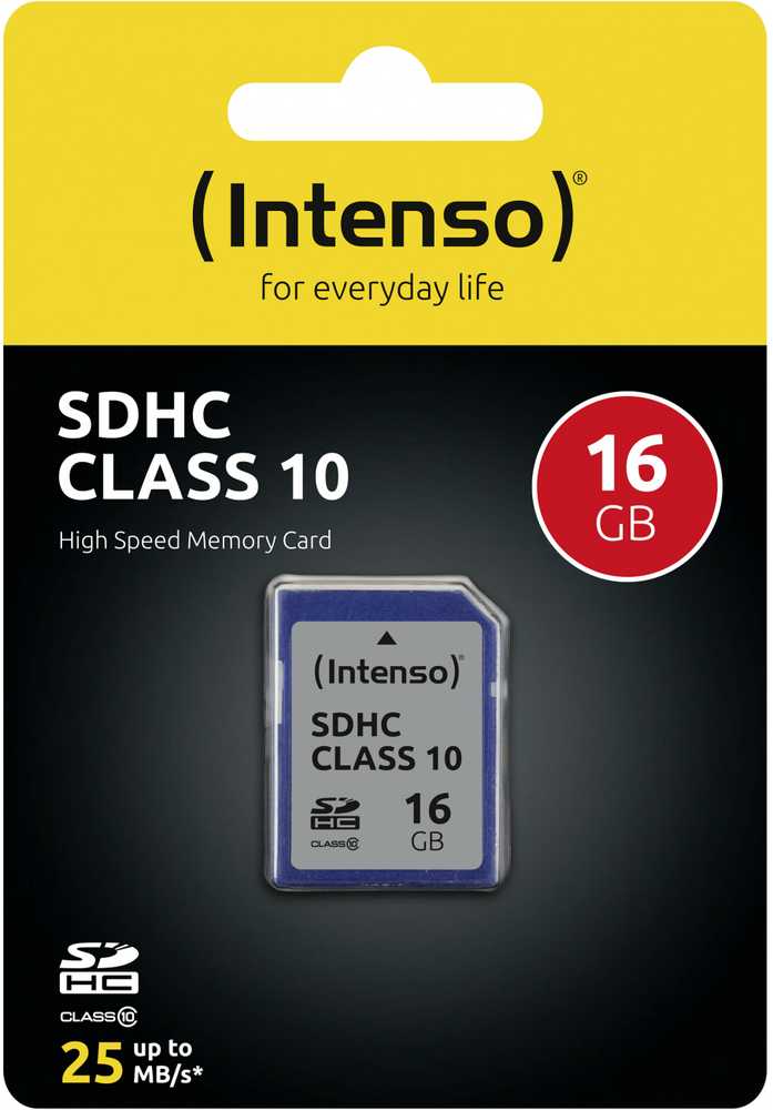 Atminties kortelė „Intenso“ SDHC kortelė, 16 GB, 10 klasė