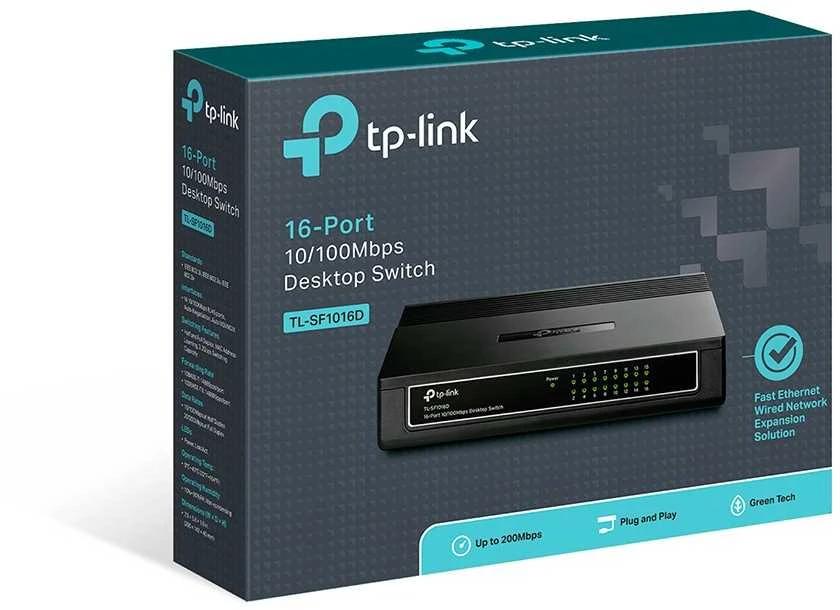 Maršrutizatorius TP-LINK 16 prievadų 10/100 Mbps komutatorius darbalaukio