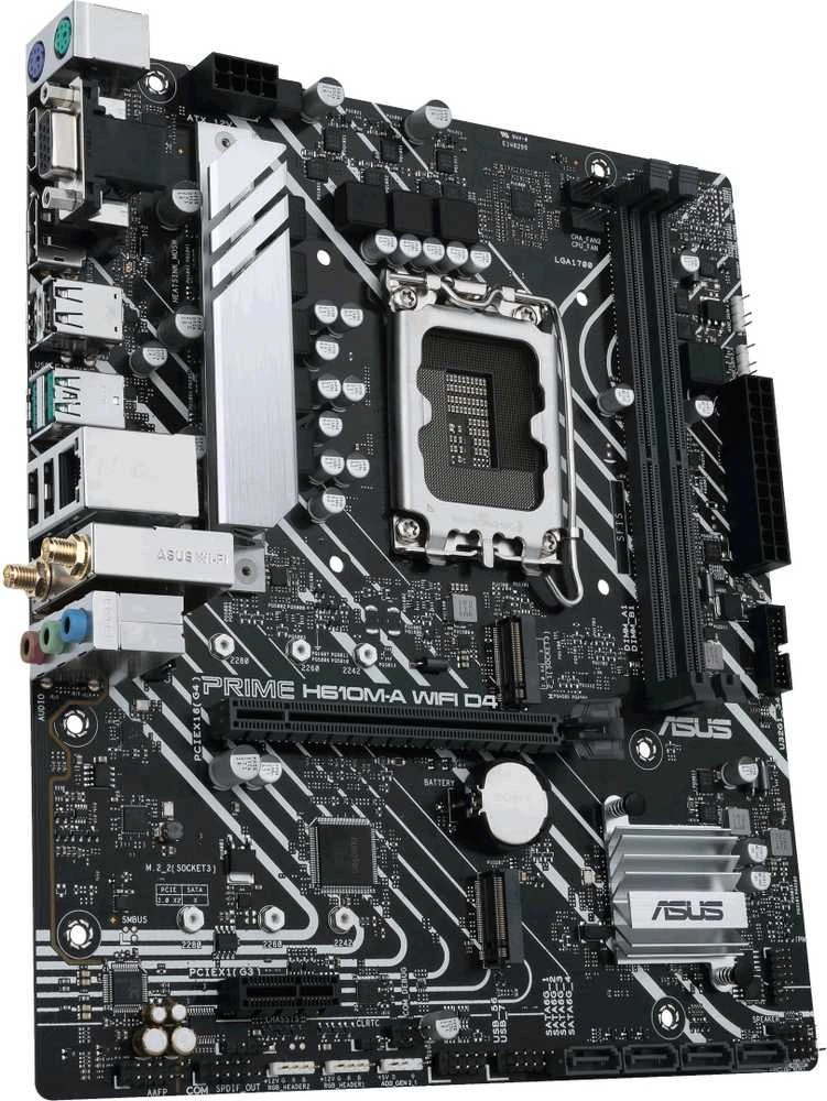 Pagrindinė plokštė ASUS PRIME H610M-A WIFI D4, LGA 1700, Micro-ATX