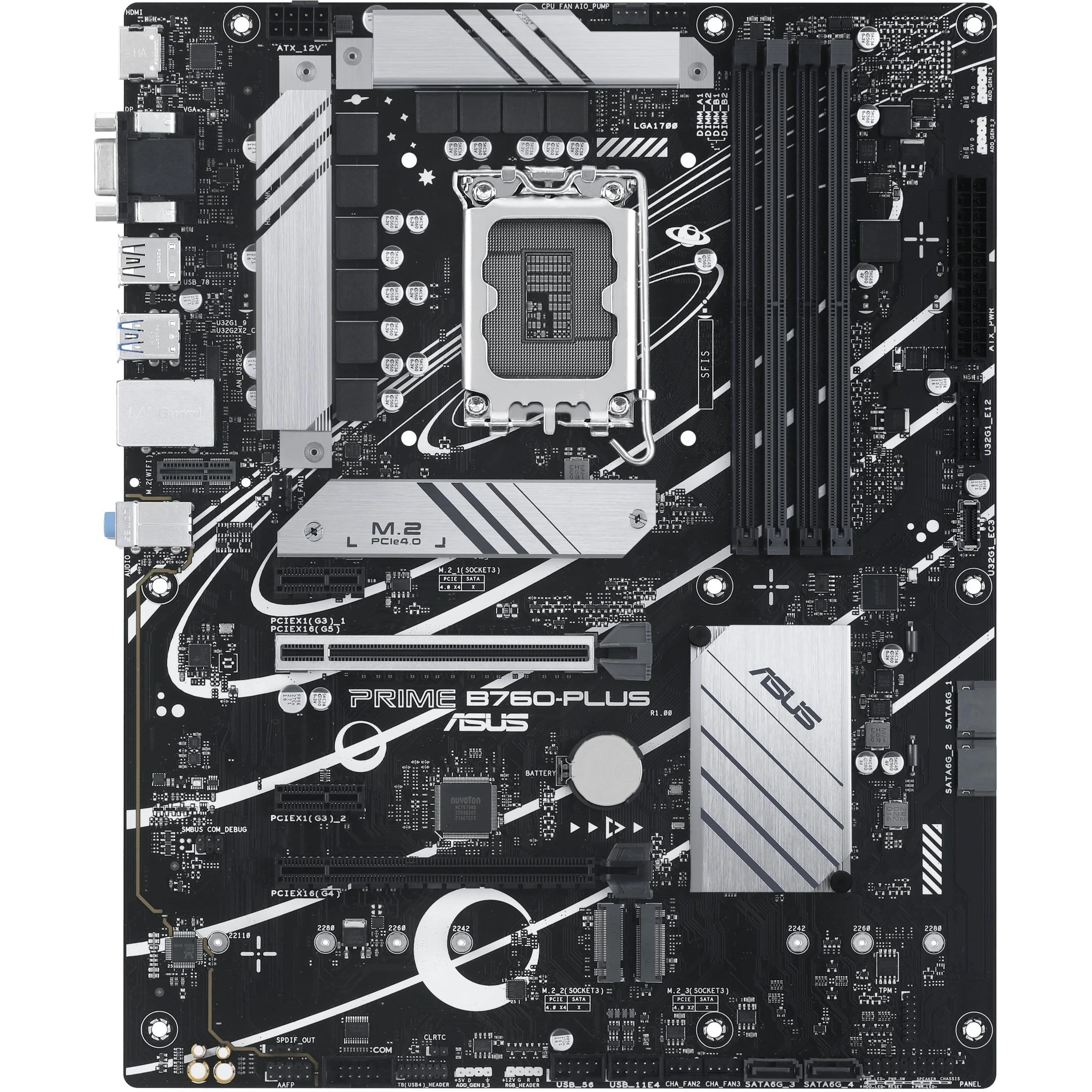 Pagrindinė plokštė ASUS Intel B760 Express/LGA1700/ATX/Memory DDR5/Atminties lizdai 4/2xPCI-Express 3.0 1x/1xPCI-Express 4.0 16x/1xPCI-Express 5.0 16x/3xM.2/1x15pin D-sub/1xHDMI/1xDisplayPort/2xUSB 2.0/3xUSB 3.2/1xUSB-C/1xRJ45/3xAudio port