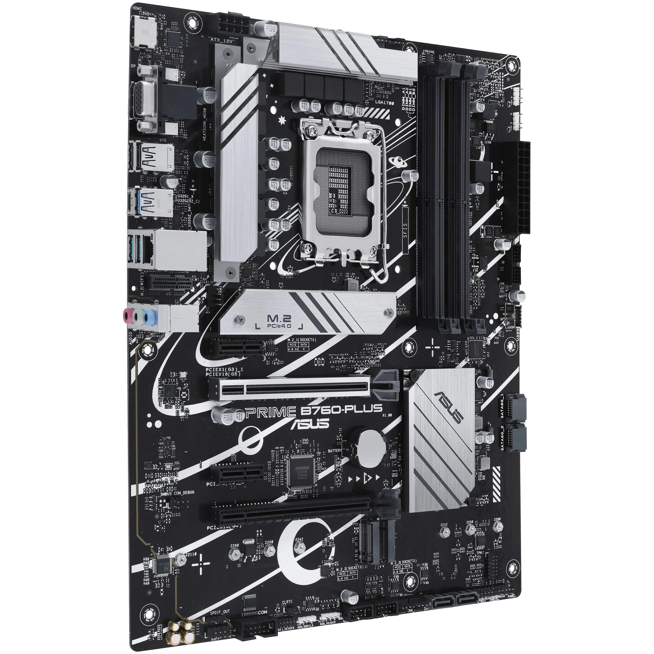 Pagrindinė plokštė ASUS Intel B760 Express/LGA1700/ATX/Memory DDR5/Atminties lizdai 4/2xPCI-Express 3.0 1x/1xPCI-Express 4.0 16x/1xPCI-Express 5.0 16x/3xM.2/1x15pin D-sub/1xHDMI/1xDisplayPort/2xUSB 2.0/3xUSB 3.2/1xUSB-C/1xRJ45/3xAudio port