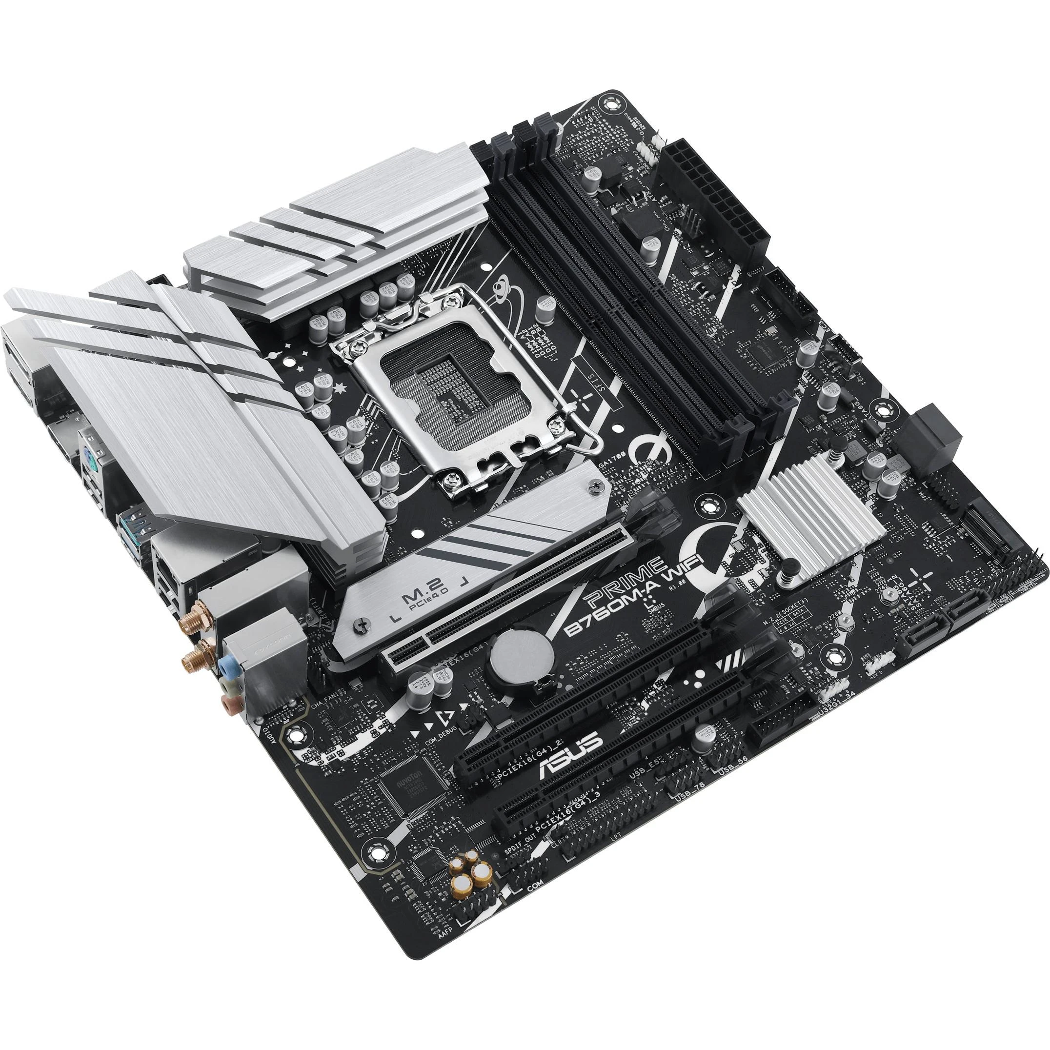 Pagrindinė plokštė ASUS Intel B760 Express/LGA1700/Micro-ATX/Memory DDR5/Atminties lizdai 4/3xPCI-Express 4.0 16x/2xM.2/2xHDMI/1xDisplayPort/4xUSB 2.0/2xUSB 3.2/1xPS/2/1xRJ45/3xAudio port