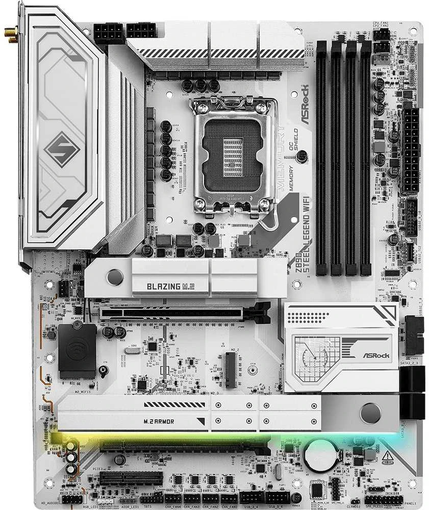 Motininė Plokštė - ASRock Z890 Steel Legend WiFi LGA 1851, Intel Core Ultra, 256GB DDR5, Wi-Fi 7, Thunderbolt 4