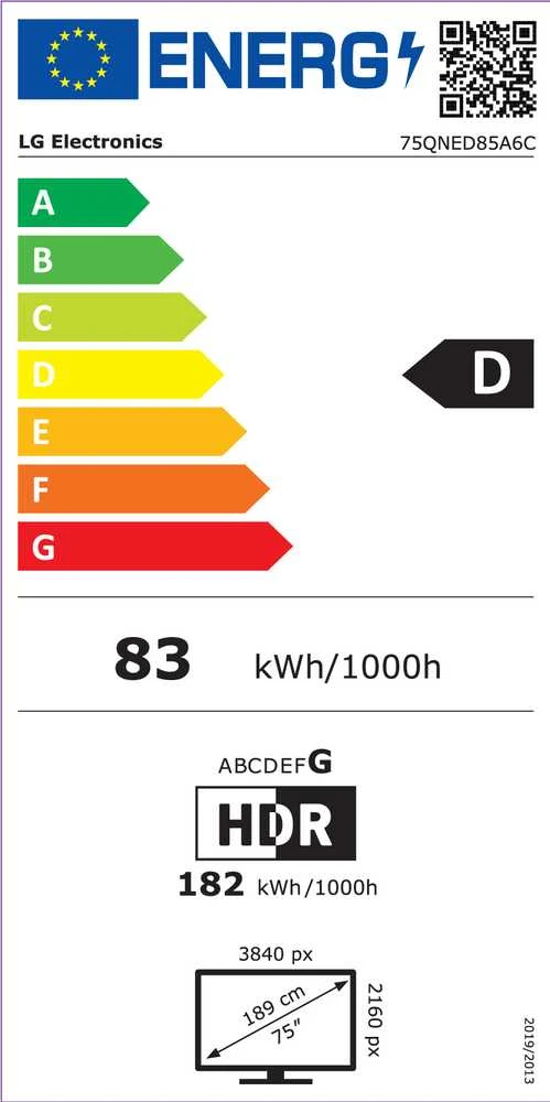 75 colių LG 75QNED85A6C MiniLED 4K išmanusis TV 2025