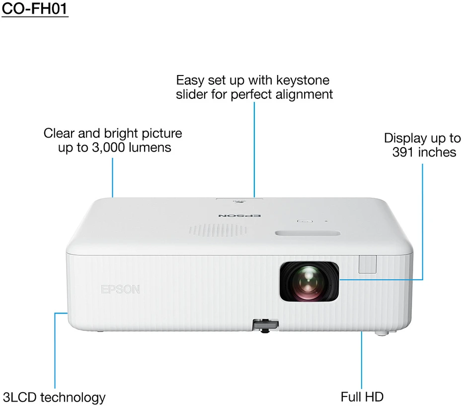 „Full HD“ projektorius Epson CO-FH01 (V11HA84040)