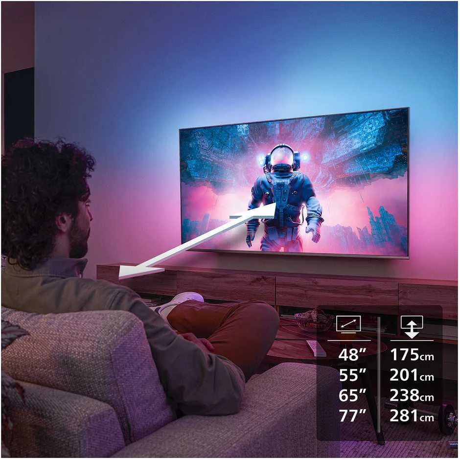 „Philips 77 OLED760“ – 4K „Ambilight“ televizorius