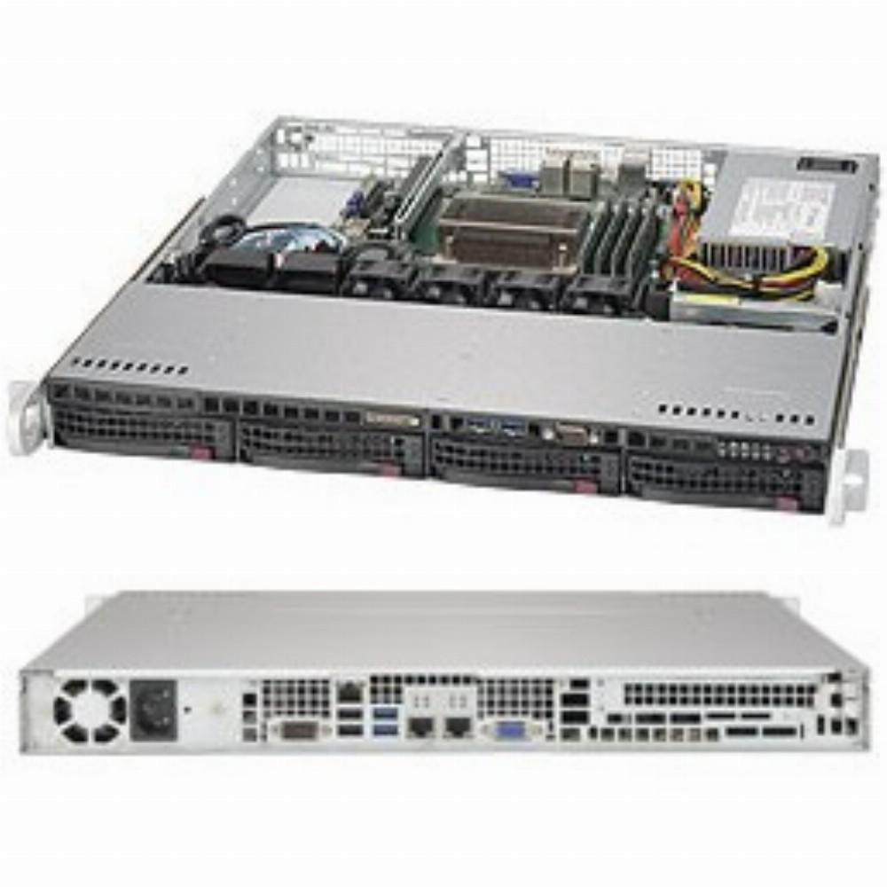 Serveris Serverio Korpusas - Supermicro 813MFTQC-350CB2 Rack 1U Juodas