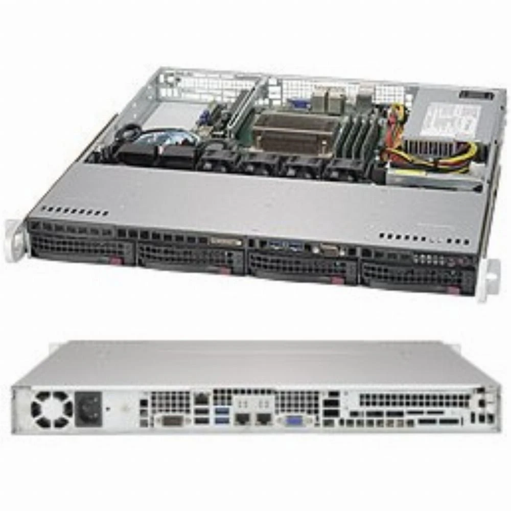 Serverio Korpusas - Supermicro 813MFTQC-350CB2 Rack 1U Juodas