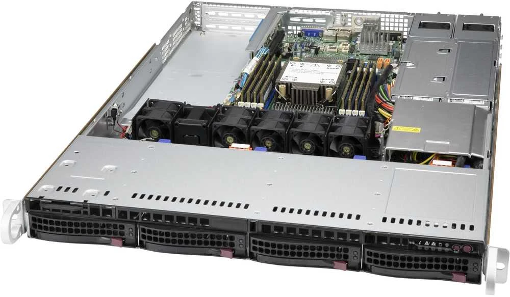 Super Micro Computer „SuperMicro“ serverio korpusas „SuperChassi CSE-815TQC4-R504WB3“ Juodas korpusas