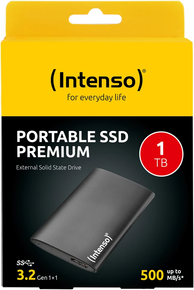 Kietasis diskas 1TB Intenso PREMIUM Portable USB 3.0 juodas
