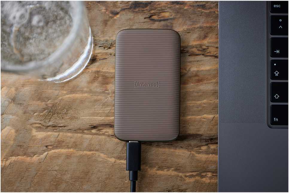 Kietasis diskas 1 TB „Intenso TX500“ nešiojamasis USB 3.2, rudas