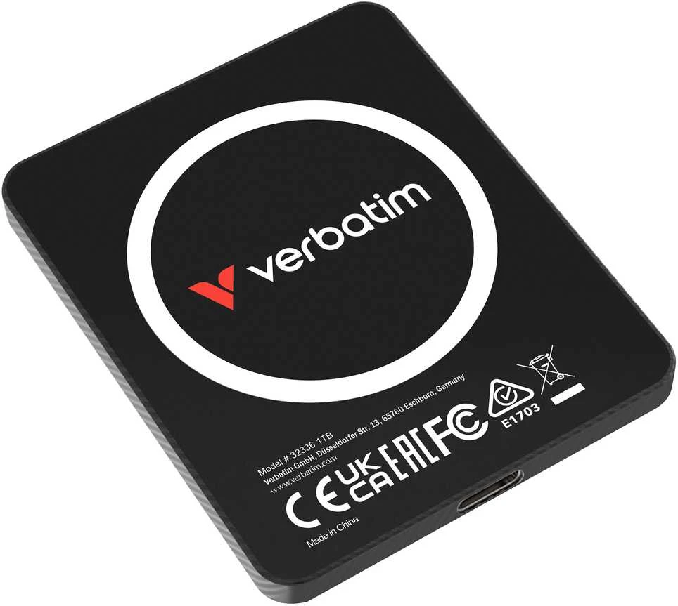 Kietasis diskas Verbatim SnapBack Ultra Slim SSD 1 TB, Externe SSD - juodas