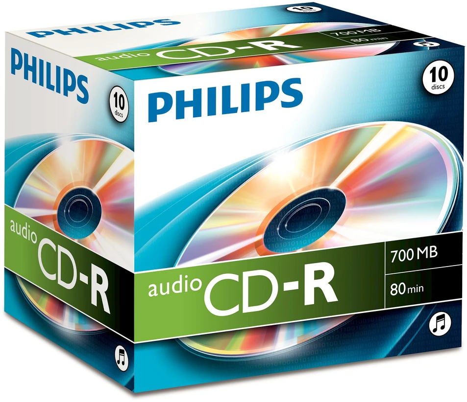 1x10 Philips CD-R 80 min. garso JC