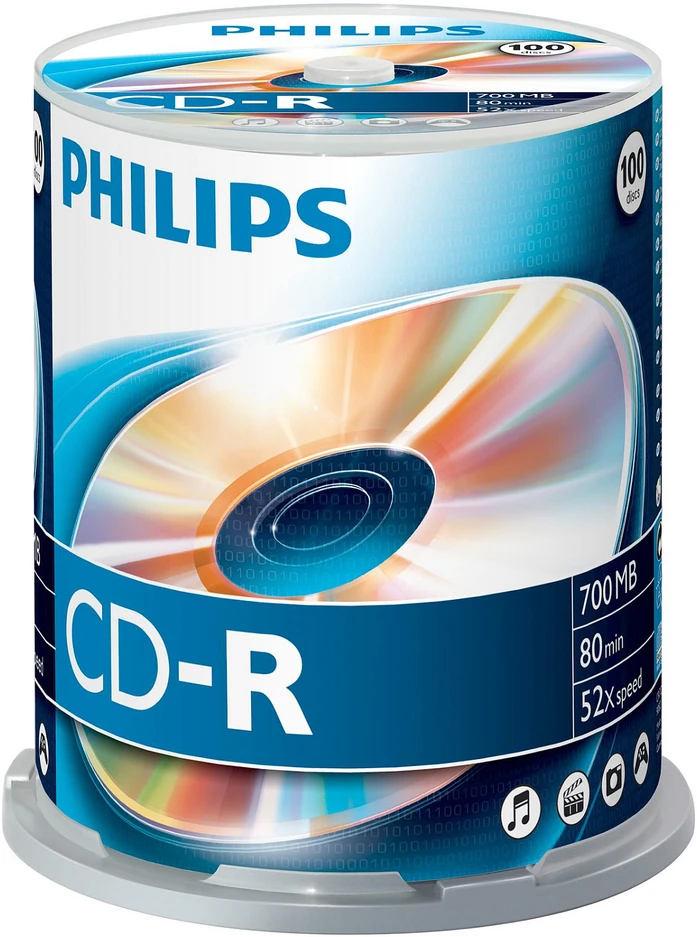 1x100 Philips CD-R 80Min 700MB 52x SP