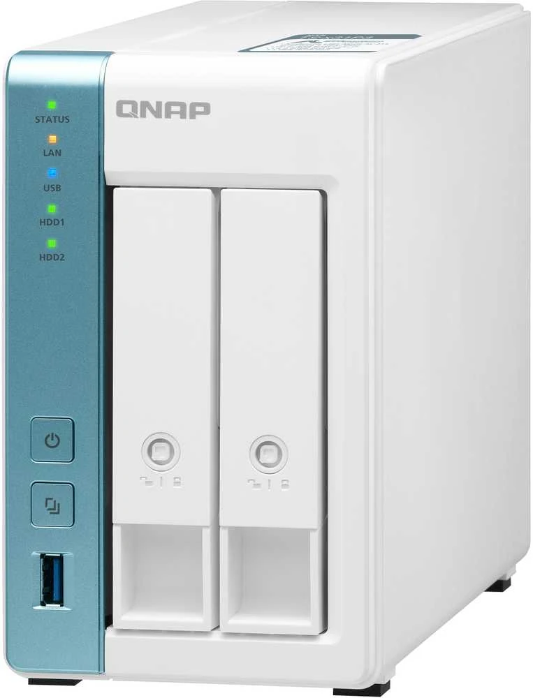 Serveris QNAP | 2 skyrių ARM | TS-233 | Iki 2 SATA 6Gb/s, 3Gb/s | ARM 4 branduolių | Cortex-A55 | Procesoriaus dažnis 2,0 GHz | 2 GB | N/A