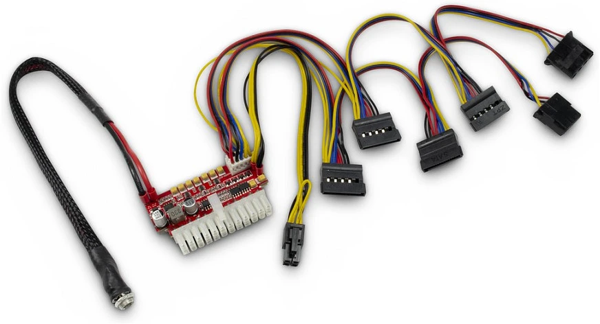 Inter-Tech 200W NAS adapteris su laidų pluoštu