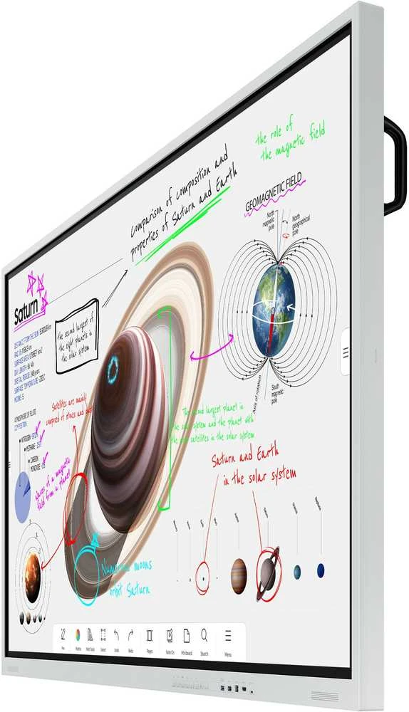 Monitorius SAMSUNG 85" FLIP PRO WM85B DIGITAL FLIPBOARD,UHD,TOUCH, HDMI X2, DP, TIZEN 6.5 LANDSCAPE