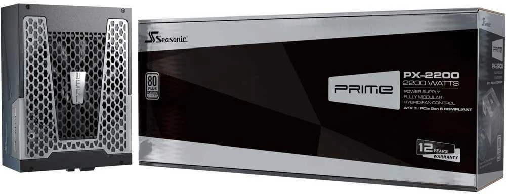 Seasonic Prime PX maitinimo blokas 2200 W 24 kontaktų ATX ATX Juodas