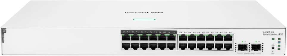 Šakotuvas Hewlett Packard (HP) HPE Aruba komutatorius IOn 1830 24G 2SFP 195W Europa – anglų kalba