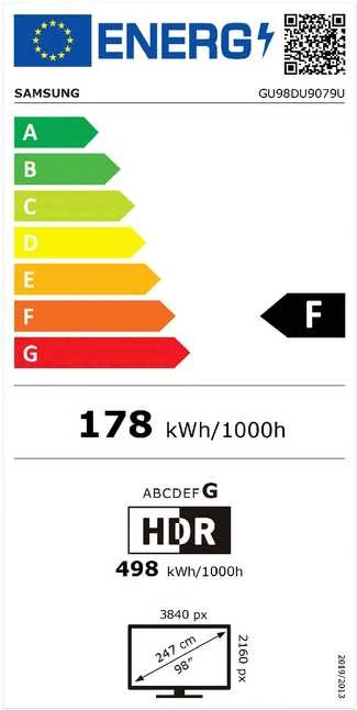 Samsung GU98DU9079 98 colių krištolo UHD LED 4K išmanusis televizorius