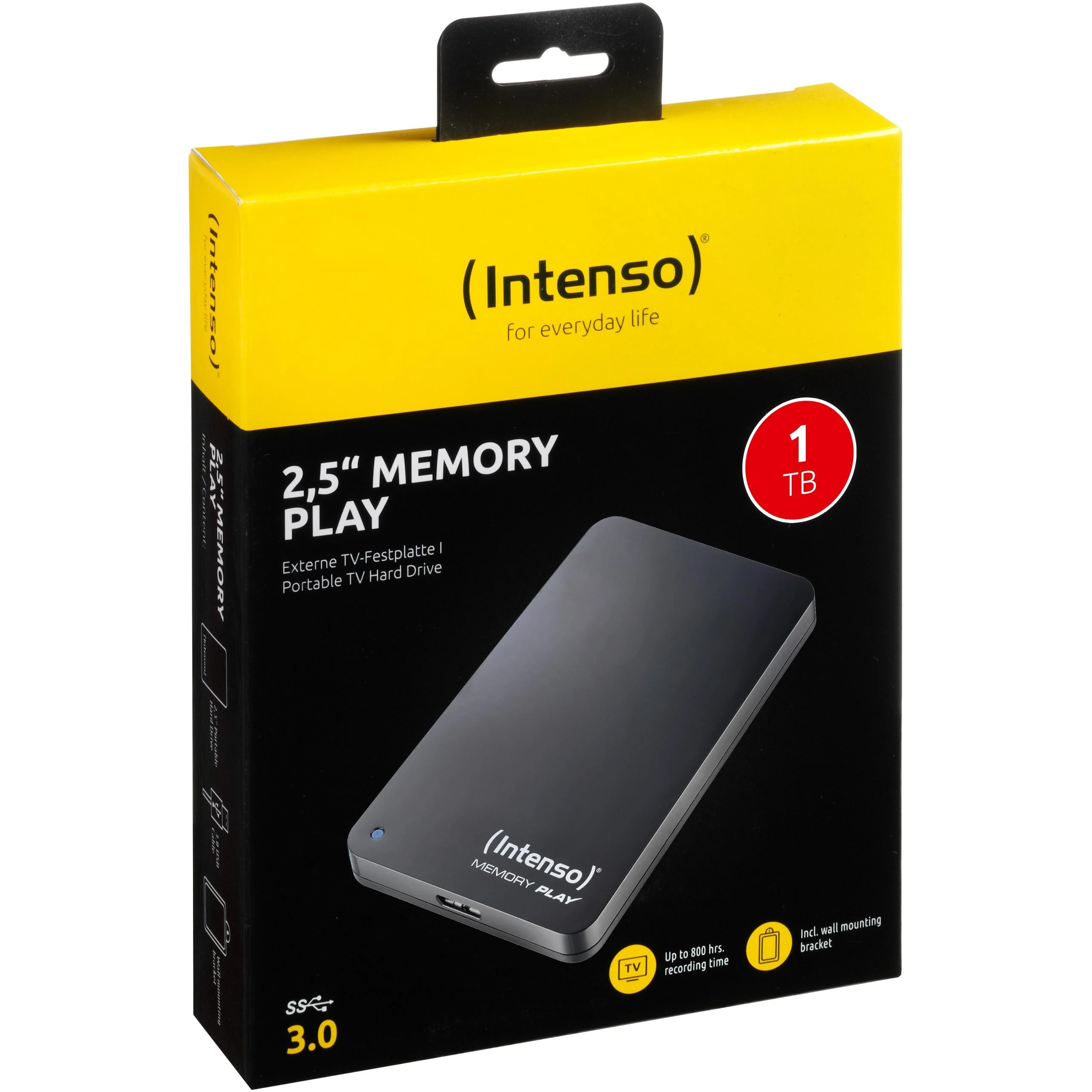 Kietasis diskas Dysk twardy USB3 1TB EXT. 2.5" Juodas 6021460 INTENSO