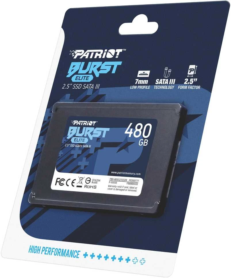 Kietasis vidinis diskas SSD Patriot Burst Elite 480 GB 2.5" SATA III