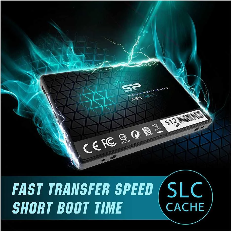 Kietasis diskas Silicon Power Ace A55 512 GB SSD 2.5, SATA III 6GB/s, 560/530 MB/s, 3D NAND