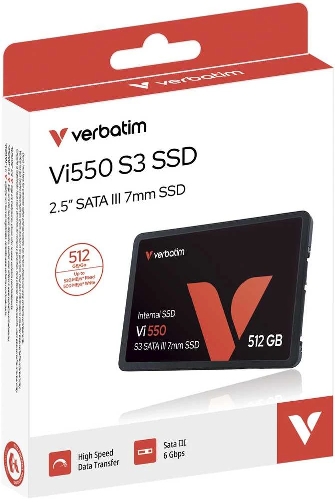 Kietasis vidinis diskas Verbatim SSD 512GB Vi550 S3 2.5 SATA