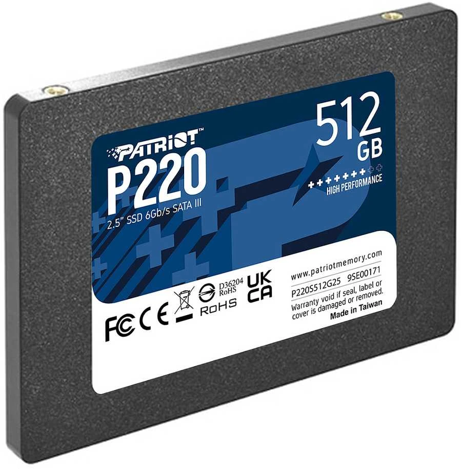 PATRIOT P220 SATA 3 512 GB SSD 550/500 MB/s