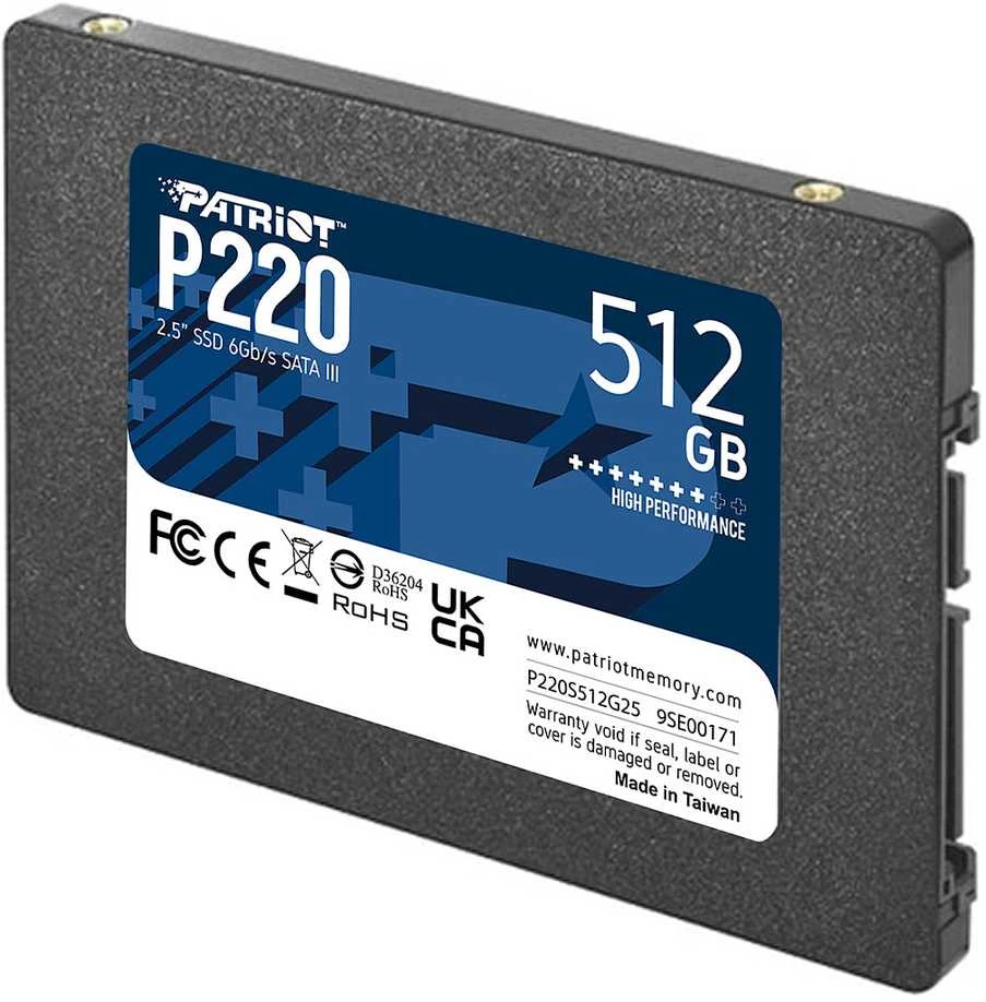 PATRIOT P220 SATA 3 512 GB SSD 550/500 MB/s